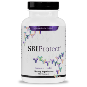 A bottle of SBI Protect - ideal for physical therapy.