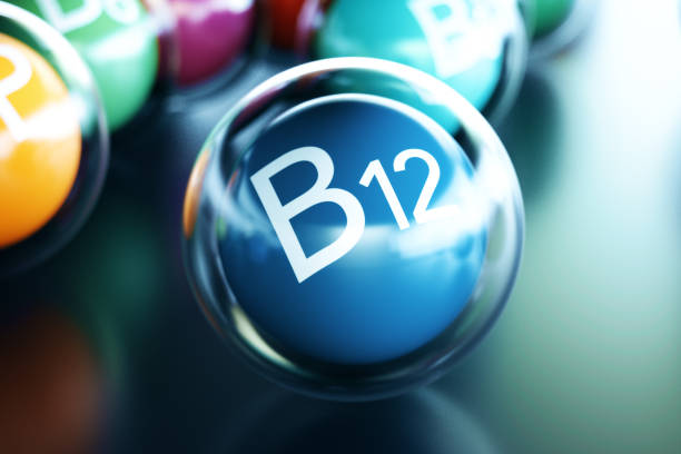 A collection of vibrant balls aiding in physical therapy exercises, labeled with b12.