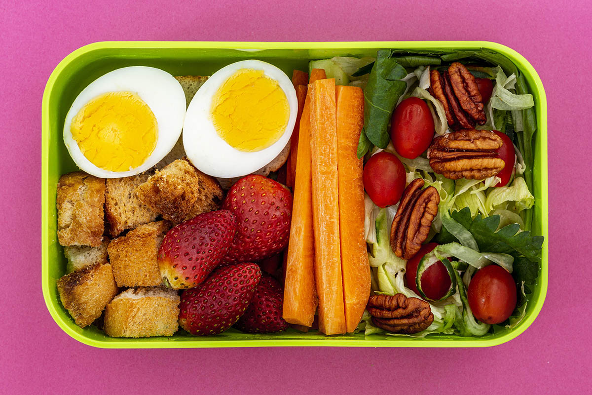 6. Healthy School Lunch Idea with Hard-Boiled Eggs
